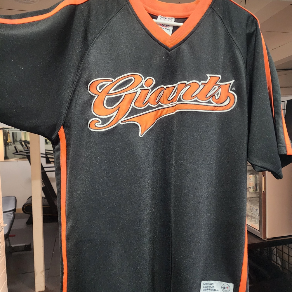 Giants Black and Orange Men's Jersey